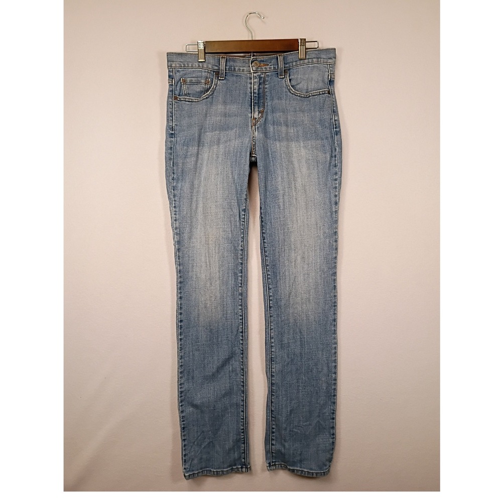 Classic Americana Levis 505 Womens 8 Long Light Wash Straight Leg Jeans